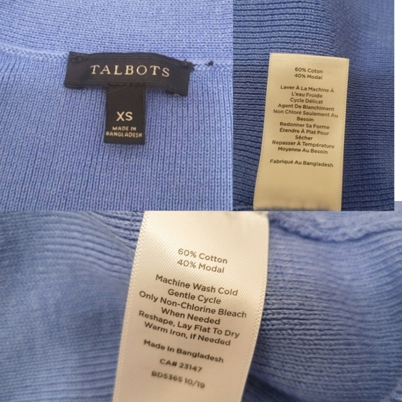Talbots Classic Dress Shrug Short Cardigan Blue Size Extra Small - Picture 6 of 12